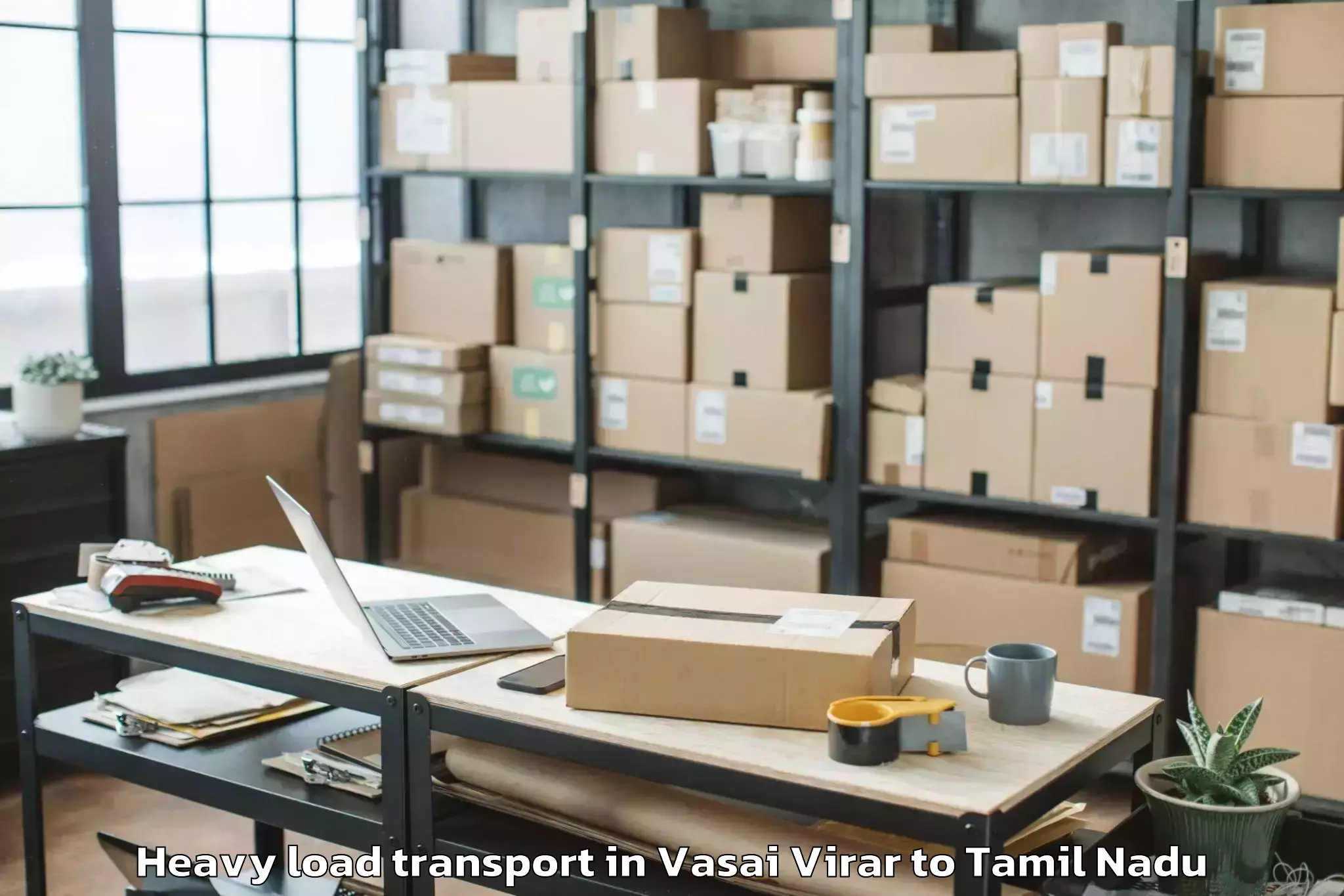 Easy Vasai Virar to Virudunagar Heavy Load Transport Booking